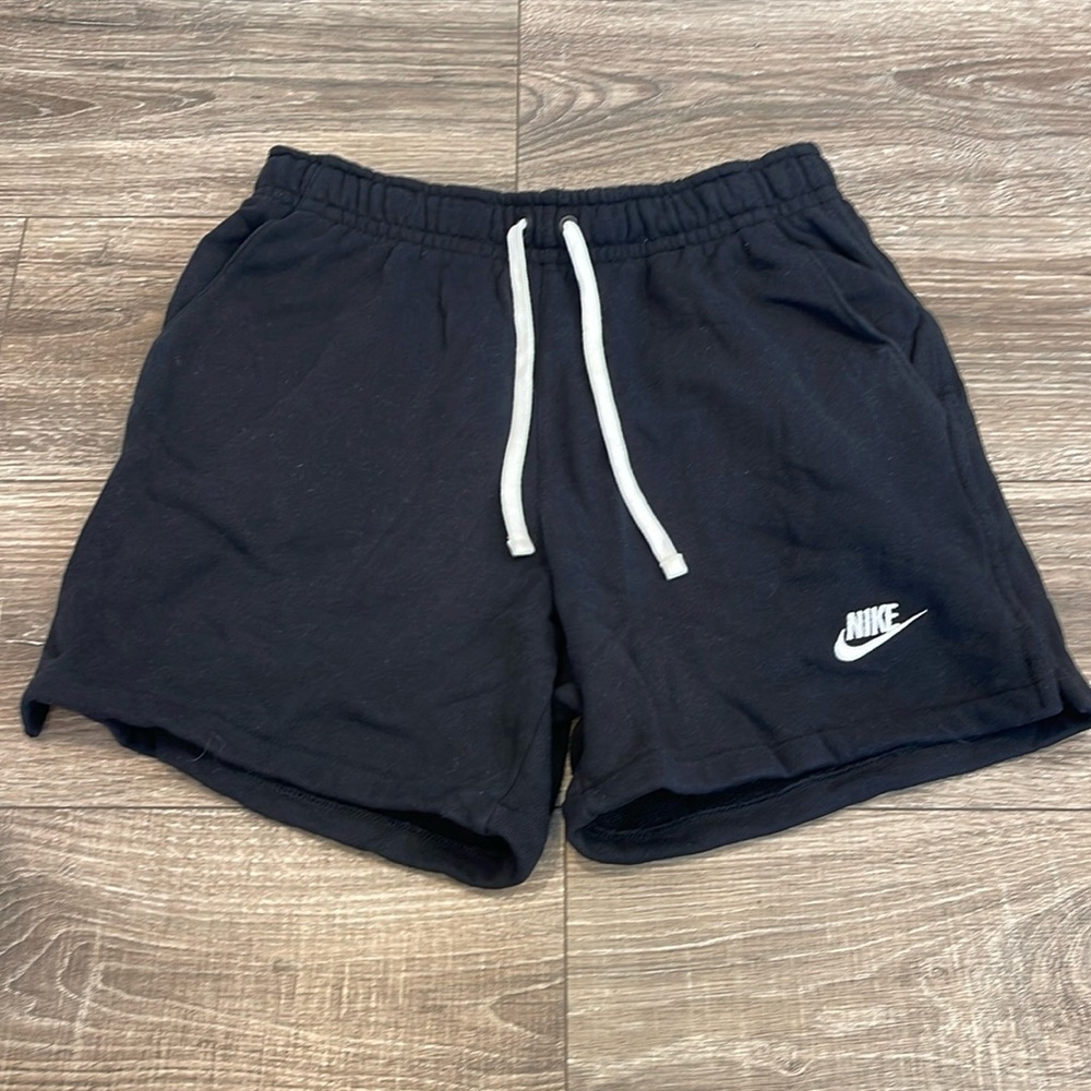 Nike Black Shorts with White Drawstring